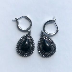 Black and Silver Earrings
